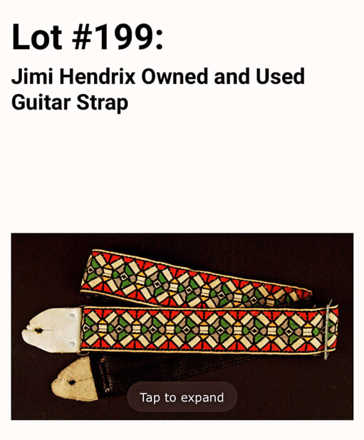Hendrix Strap Auction